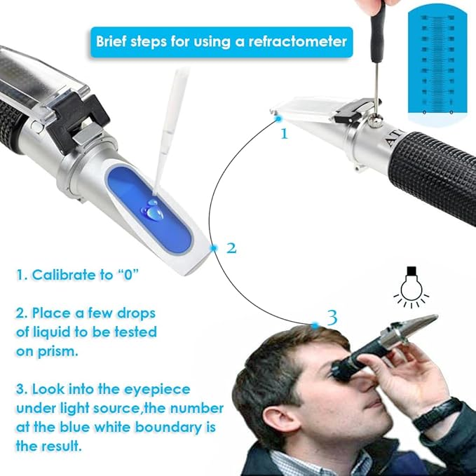 Marine Salinity Refractometer 0-100 PPT with Case variant image 3